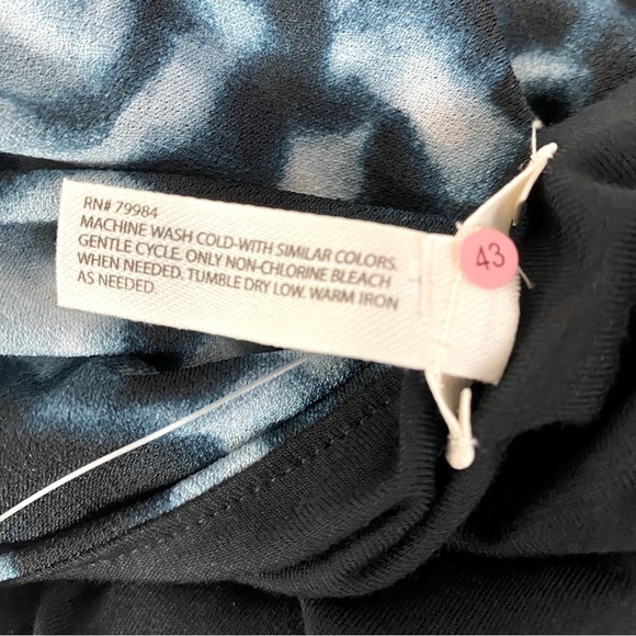 Soma Dark Harbor Crepe Drawcord Sleeveless Maxi Dress Size XL - Picture 9 of 9